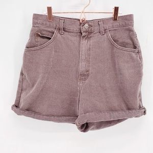 Vintage Lee Ultra High Waisted Mauve Denim Shorts